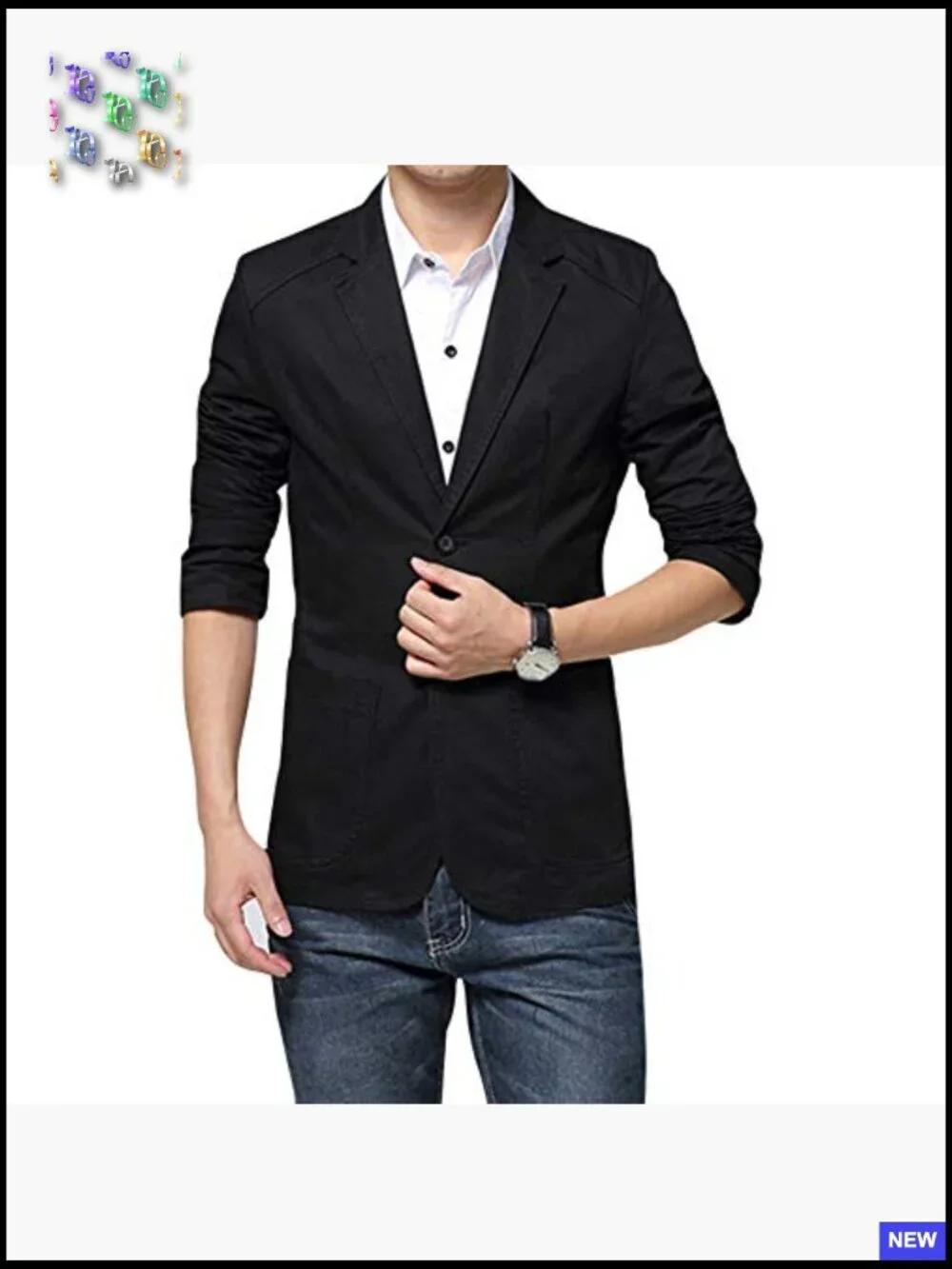 Slim Fit Blazer Lightweight Formal Casual Business Jacket Classic Elegant